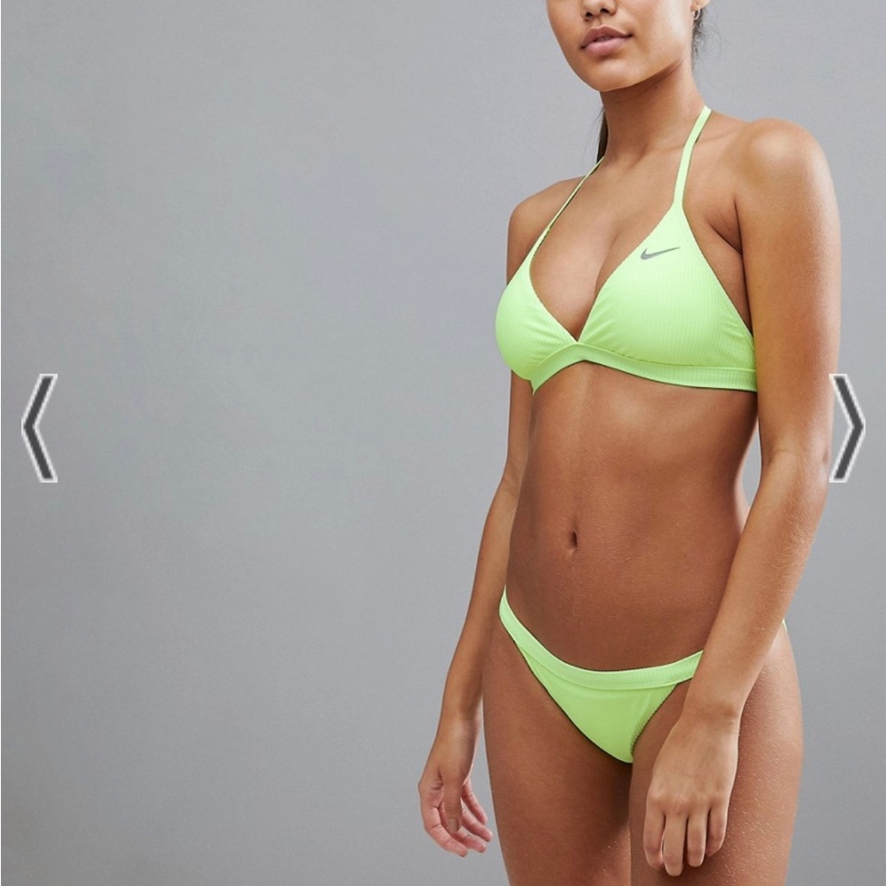 Nike ribbed bikini top